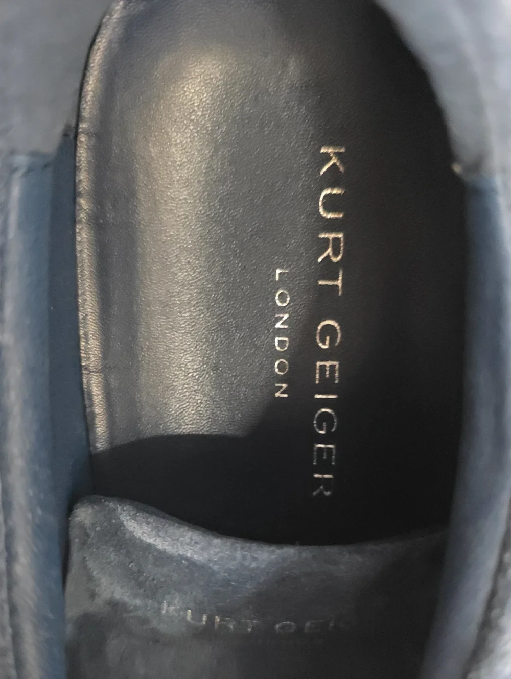 Kurt Geiger Men's Suede Slip-On Sneakers in Slate Blue Size 10 Awesome Condition